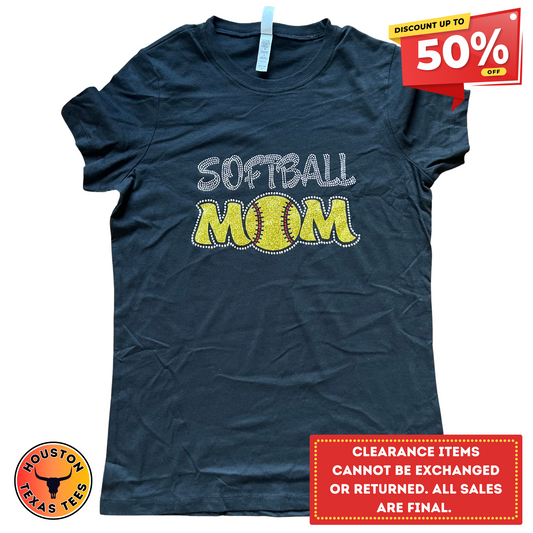 Softball Mom Glitter Vinyl Tee