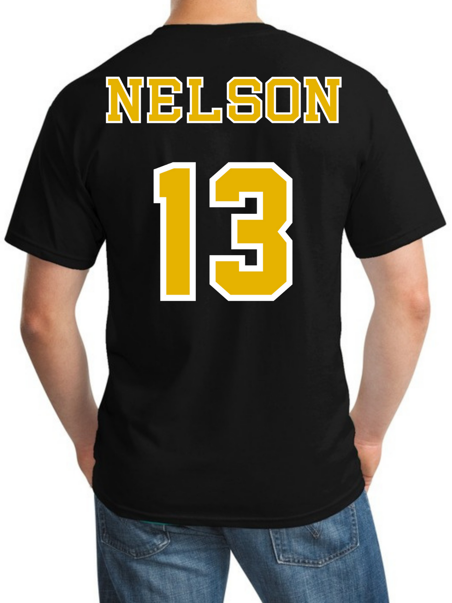 Custom Football Jersey Number Tee